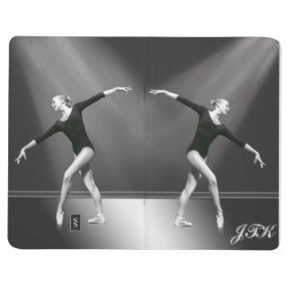 Ballerina in Black and White Customizable Monogram Journal