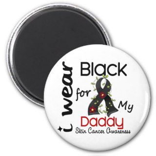 Skin Cancer I Wear Black For My Daddy 43 Refrigerator Magnets