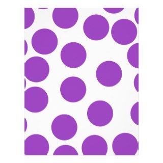 Large Purple Dots on White. Letterhead Design
