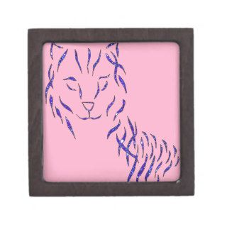 Pink w Purple Sparkle Cat Kitty Girly Girl Stuff Premium Gift Box