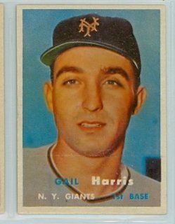 1957 Topps Baseball 281 Gail Harris Single Print Giants Near Mint Tough Series Single Print at 's Sports Collectibles Store