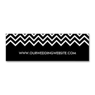 Black and White Chevron Wedding Insert Cards Business Card Template