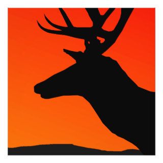 Elk Head Silhouette Design Art Photo