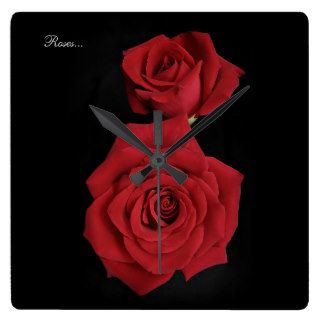 Loves Red Roses II Wall Clock By Stan