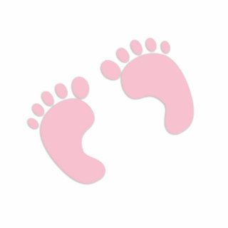 Baby Footprints (Footsteps)   Pale Pink Acrylic Cut Outs