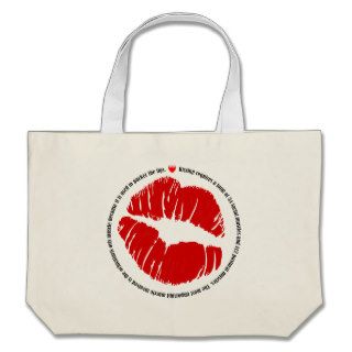 Scientific Definition of Kissing Graphic Lips Art Canvas Bag