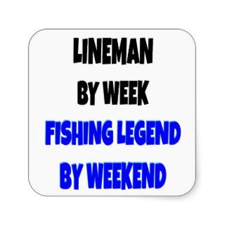 Fishing Legend Lineman Stickers