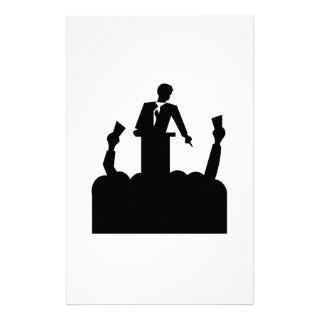 Auctioneer Silhouette Stationery Paper