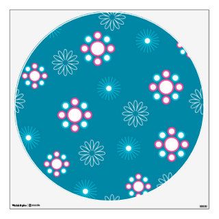 simple flower blossom graphic pattern wall graphics