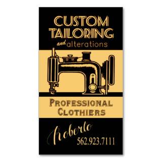 Sewing Tailor, Dressmaker, Designer, Seamstress Business Card Templates