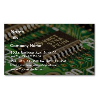 Computer Chips Circuits Boards Business Card Template