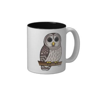 Cartoon Barred Owl Mugs