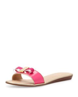alicia bow slide sandal, pink   kate spade new york   Pink (41.0B/11.0B)