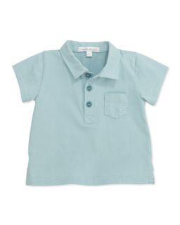 Jersey Pocket Polo Shirt, Blue, 6 24 Months   Marie Chantal   Blue (24M)