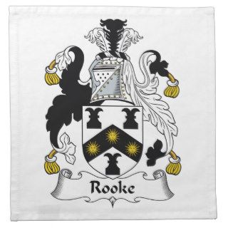 Rooke Family Crest Printed Napkin