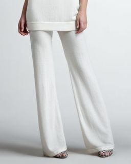 Womens Cashmere Lounge Pants, Vellum   Donna Karan   Vellum (SMALL)