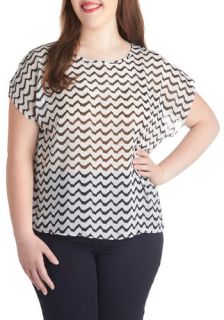 Ebb and Flow Top in Plus Size  Mod Retro Vintage Short Sleeve Shirts