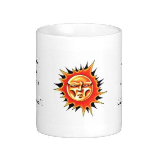 Cool cartoon tattoo symbol Sun Face Flame Coffee Mug