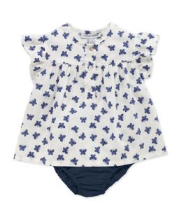 Gigi Ruffle Bloomer, Navy, 3 24 Months   Busy Bees