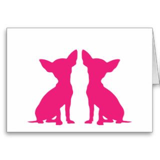 Pink Chihuahua dog cute blank greetings card