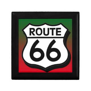 Christmas Route 66 Shield Jewelry Boxes