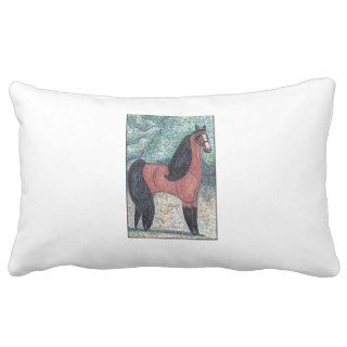 Bright bay Morgan stallion pillow