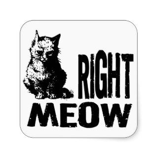 Right MEOW Funny Evil Kitty Sticker