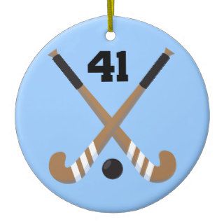 Field Hockey Player Uniform Number 41 Gift Christmas Ornament