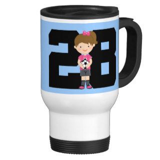 Soccer Jersey Number 28 (Girls) Gift Coffee Mugs