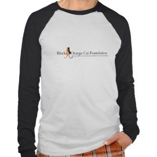 Black and Orange Cat Foundation Logo T shirt