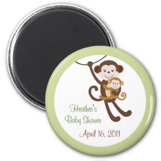 Baby Luv Monkey Jungle Baby Shower Favor Magnets