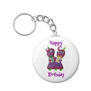 Doubled Birthday wishes Keychains