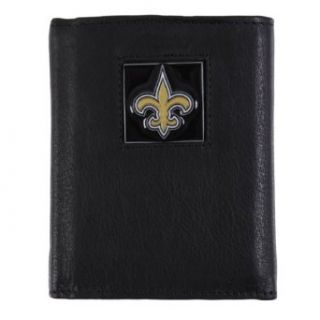 New Orleans Saints Mens NFL Genuine Leather Tri fold Wallet Clothing