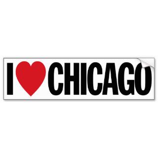 I Love Heart Chicago 11" 28cm Vinyl Decal Bumper Sticker