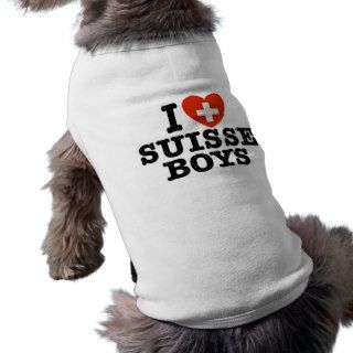 I Love Suisse Boys Dog Clothes