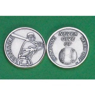 25 Baseball Player Never Give Up Champions Never Quit Coins Charms Jewelry