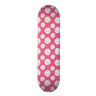 Pink volleyballs pattern custom skateboard