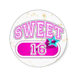 Sweet 16 Birthday Stickers