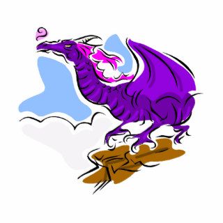 Purple Angry Dragon Photo Cutout