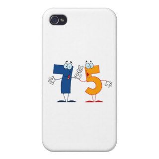 Happy Number 75 iPhone 4 Cases