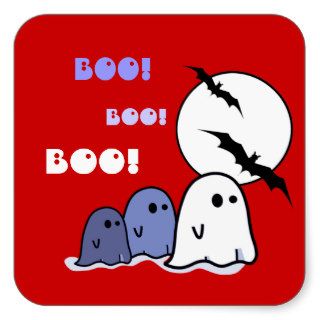 Boo Funny Little Ghosts Halloween Stickers