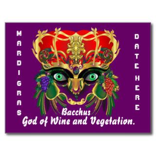 Mardi Gras Mythology Bacchus View Hints Please Postcards