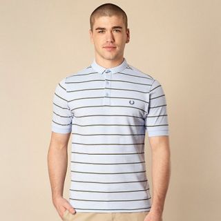 Fred Perry Light blue striped oxford polo shirt