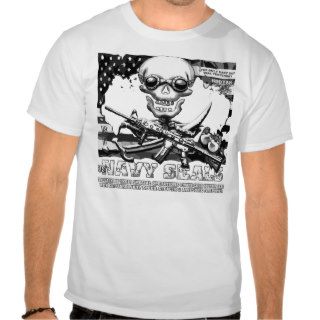 Navy SEALs Jolly Roger Destroyed T Shirts
