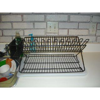Better Houseware 1489 Large Folding Dish Rack, Black   Dish Drying Rack