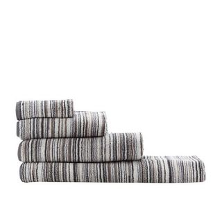 Ben de Lisi Home Designer grey multi striped towel