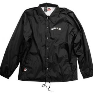 Nor Cal Men's Nautical Coach Windbreaker Lined Jacket Small Black at  Mens Clothing store