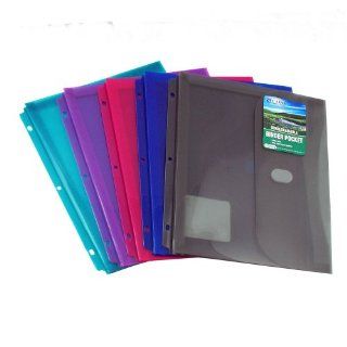 C Line Biodegradable Acid Free Poly Binder Pocket with 1 Inch Gusset, Side Loading, 1 File Folder, Color May Vary (33730)  Staples Binder Pocket 
