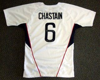 Brandi Chastain Signed Jersey   USA Olympics USA White   Autographed Soccer Jerseys at 's Sports Collectibles Store