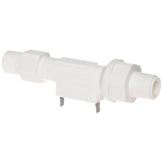 Gems Sensors FS 150 Series Polypropylene Flow Switch with Low Pressure Drop, Inline, Piston Type, Normally Closed, 5 gpm Flow Setting, 1/2" NPT Male Industrial Flow Switches